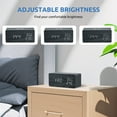 thumbnail image 5 of Onekawa Wooden Digital Alarm Clock with Wireless Charging Stylish LED Display for Bedrooms Adjustable Brightness and Voice Control Alarm Clock Perfect for Desks-Black, 5 of 9