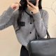 thumbnail image 4 of Suéter coreano corto con lazo para mujer, cárdigan de punto, abrigo para mujer, top de manga larga de gama alta para otoño e invierno 2024, 4 of 5