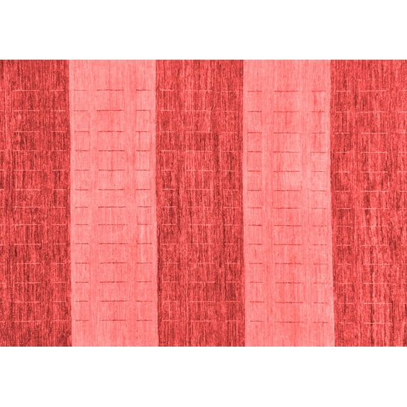 Ahgly Company Machine Washable Indoor Rectangle Abstract Red Modern Area Rugs, 2' x 4'