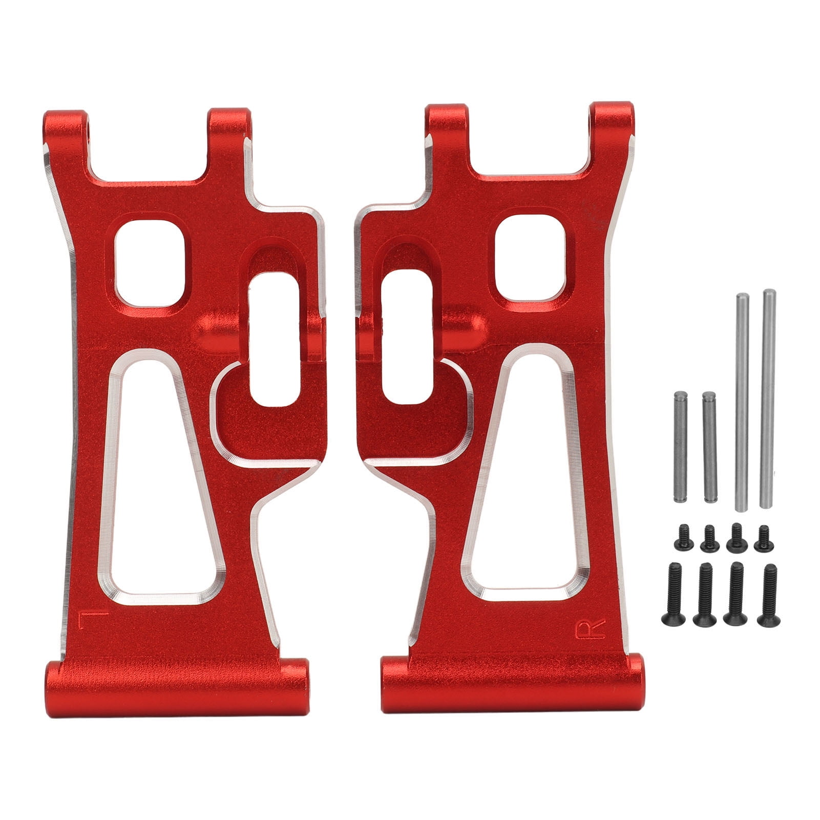 1 Pair RC Rear Lower Suspension Arms Aluminum Alloy Swing Arm Replacement for MJX 14210 14209 1/14 Remote Control Car Red