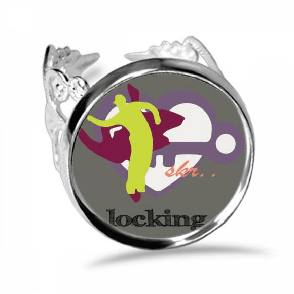 Streetdance Culture Locking Love Lock Ring Adjustable Love Wedding Engagement