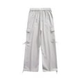 thumbnail image 3 of lmcalzta Plus Size Cargo Pants for Men Wide Leg Drawstring Elastic Waisted Pants with Multi Pockets Outdoor Casual Trousers, 3 of 3