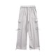thumbnail image 3 of Pantalones largos para hombre, informales, para exteriores, de color sólido, con cintura elástica y bolsillo con cordón, ropa de trabajo, pantalones para hombre, 3 of 3