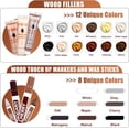thumbnail image 2 of Wood Furniture Repair Kit- Set of 41 Laminate Vinyl Floor Kit Fillers,Floor Scratch Repair, Touch Up Markers, Restore Hardwood Scratches, Cracks, Hole for Floor, Table, Door, Cabinet, 2 of 3