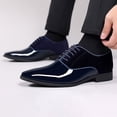 thumbnail image 2 of Wensltd Mens Casual Dress Shoes Black Soft Leather Lightweight Comfortable Business Casual Oxford Shoes for Men, 2 of 9