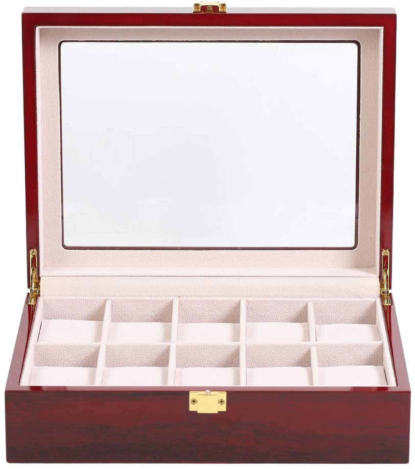 Generic Luxury 10 Grids Wooden Wrist Watch Display Box Jewelry Storage  Organizer Case