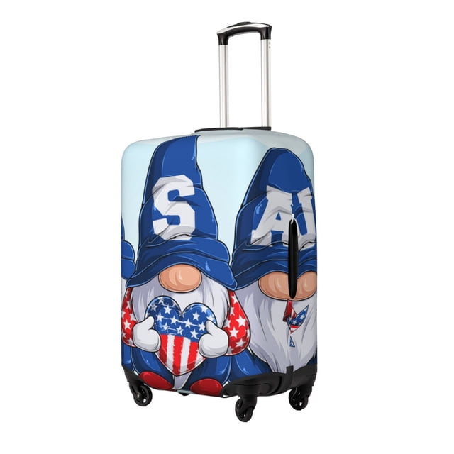 Fotbe Cute Gnomes in USA Funda Protectora para Equipaje, Antirrayones y Resistente a la Suciedad, Compatible con Maletas de 18 a 32 Pulgadas-X-Large
