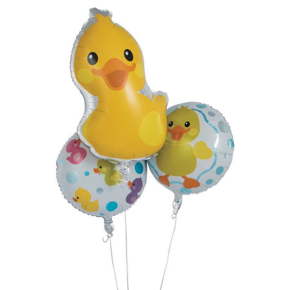 Rubber Ducky Mylar Balloon Set (3Pc) Party Decor 3 Pieces Walmart