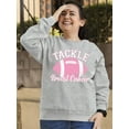 thumbnail image 3 of Tackle Breast Cancer Support Crewneck Sweatshirt, M, H. Grey, 3 of 6