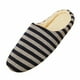 thumbnail image 2 of Pantuflas unisex de interior con rayas cálidas, de algodón, para otoño e invierno, para hombre y mujer, talla 42/43 (azul oscuro), 2 of 7
