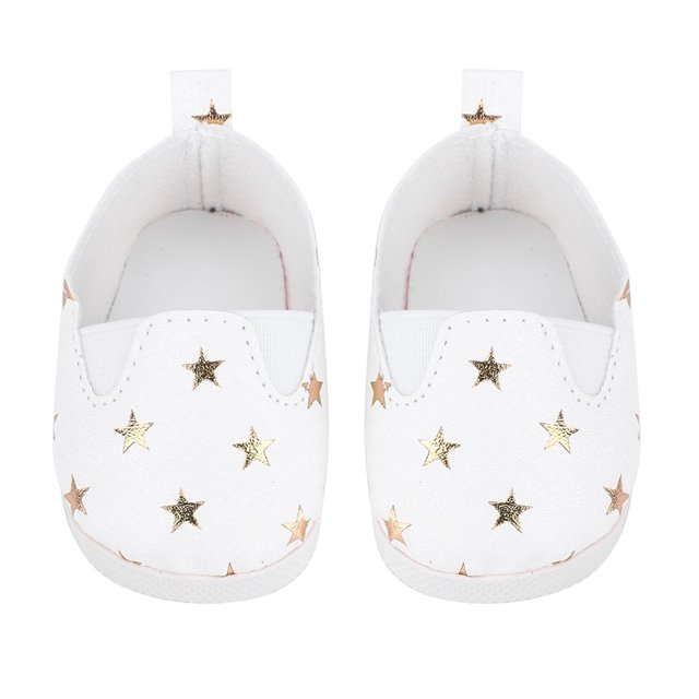 Botas deportivas de PU Zapatos casuales para muñecas de 18 pulgadas Zapatos de muñeca con estampado de estrellas Accesorio de ropa seitruly FN0024-03B