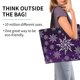 thumbnail image 2 of Disketp Snowflake Gradient Purple Bolsa Tote Estampada para Mujer, Bolso de Hombro y de Mano para Compras y Viajes, 2 of 8