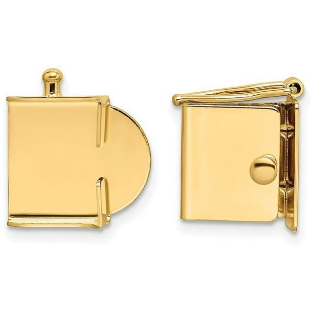 11.9mm 14k Yellow Gold Push Button Box Clasp