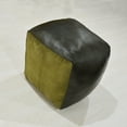 thumbnail image 5 of BBH Homes Black Round Leather Pouf Ottoman Handmade Recycled Cotton Fill BBBACPF0012, 5 of 9