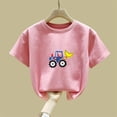 thumbnail image 6 of Spazoro Girls T-Shirts Tee, 100%Cotton Cute Print Crew Neck Short Sleeve Casual Tops for Kids Pink Size 2, 6 of 6