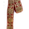 thumbnail image 6 of Gold embroidered sequin mirror work trim 2.3”wide, sold by the yard (Orange), 6 of 10