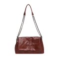 thumbnail image 2 of Bolsos de mensajero medianos para mujer, bolso de hombro de cuero vintage, bolsos para mujer, bolso bandolera con correa de cadena Café Baoblaze Bolsos de hombro para mujer, 2 of 7