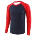 thumbnail image 1 of Playeras Estampadas Hombre Camisa Informal De Empalme A Rayas Para Hombre, Camisa De Manga Corta Con Cuello Vuelto, 1 of 2