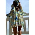 thumbnail image 2 of Sexy Summer Printed Bikini Cover Up Four Piece Set (L, MultiGreen), 2 of 9