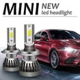 thumbnail image 5 of 2pcs H7 Led Headlight Bulb Kit Mini 90 6000K 12000LM 12-32V White Super Bright Fog Light Headlight Lamps Car Light, 5 of 5