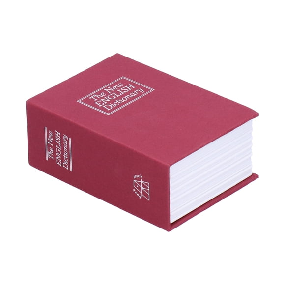 Safe Case, Simulation Book Shape Money Box For Home Office For Cash Coins Red