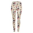 thumbnail image 4 of Gibobby Pantalones de yoga Mujeres Casual Cuatro de julio Día de la Independencia Impreso Deportes Leggings Pantalones largos(Beige,M), 4 of 5