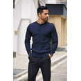 thumbnail image 4 of COOFANDY Mens Knit Sweater Casual Henley Shirts Long Sleeve Pullover Sweater Button Down Shirts Fall Tops, 4 of 8