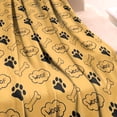 thumbnail image 3 of Paw Prints and Bones Blanket,Comfortable Soft Flannel Throw Blanket,All Season,Warm Lightweight Blankets for Sofa Bed Couch Living Room Chair,60"x80", 3 of 4