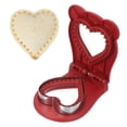 thumbnail image 1 of Cortador de sándwich sin corteza Uxcell, cortador y sellador de sándwich en forma de corazón para DIY desayuno, almuerzo, té de la tarde (Rojo), 1 of 7