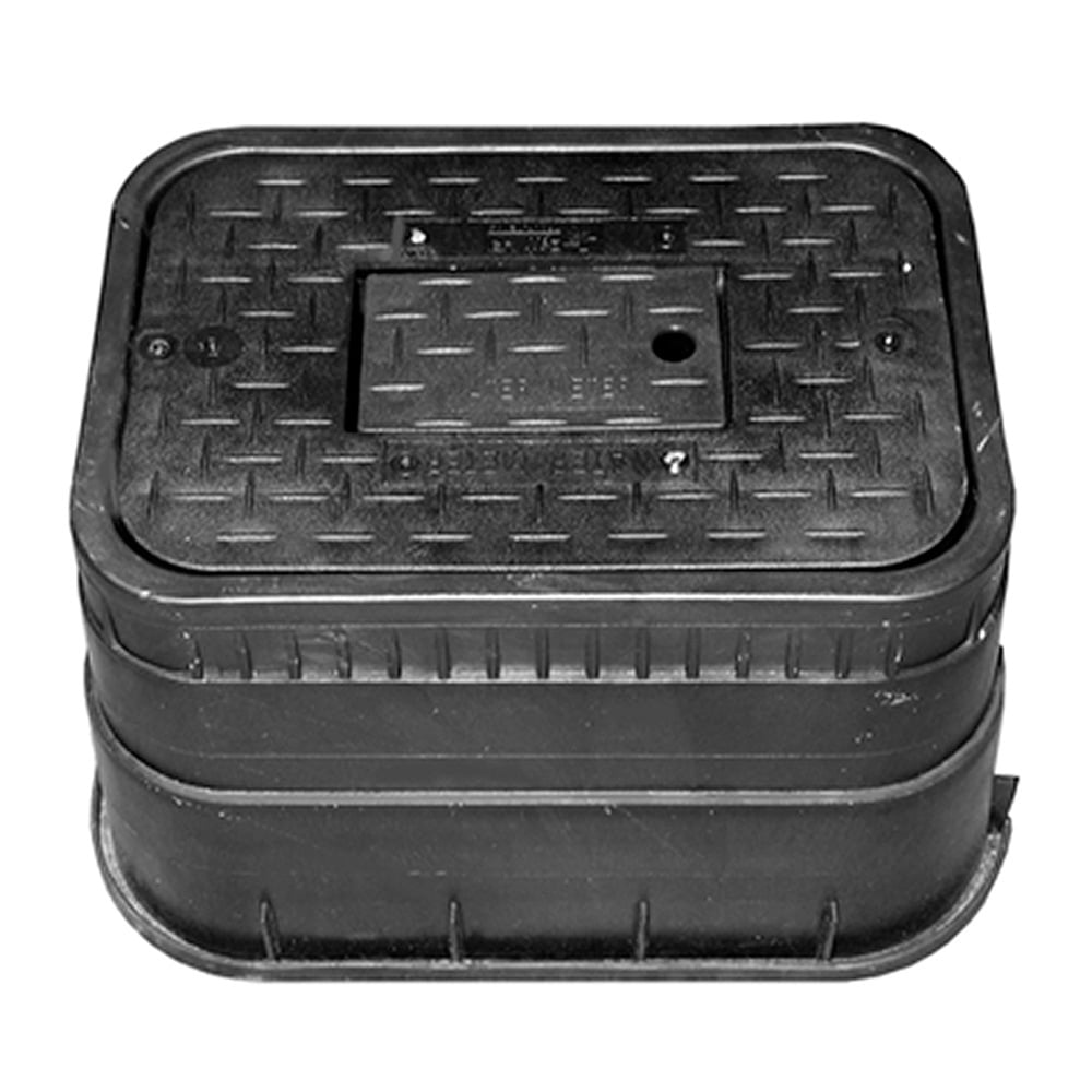 12" Water Meter Box with Solid Cast Iron Lid,PartNo M12100 JonesStephens