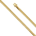 thumbnail image 2 of Wellingsale 14k Yellow Gold Polished Solid 5.5mm Miami Cuban Concaved Curb Chain Bracelet - 8.5", 2 of 6