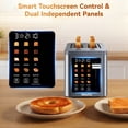 thumbnail image 4 of Mecity 2 Slice Smart Touchscreen Toaster, Stainless Steel Wide Slot Toaster with Auto Lift& Shut Off, Memory Function, Digital Bread Toaster for Bagels, 850W, 4 of 9