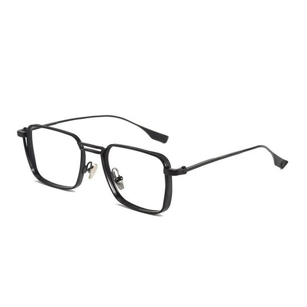 Adecuado para montura de gafas de ala ancha para hombre, montura de ojo para miopía retro de estilo japonés de titanio puro, montura generosa