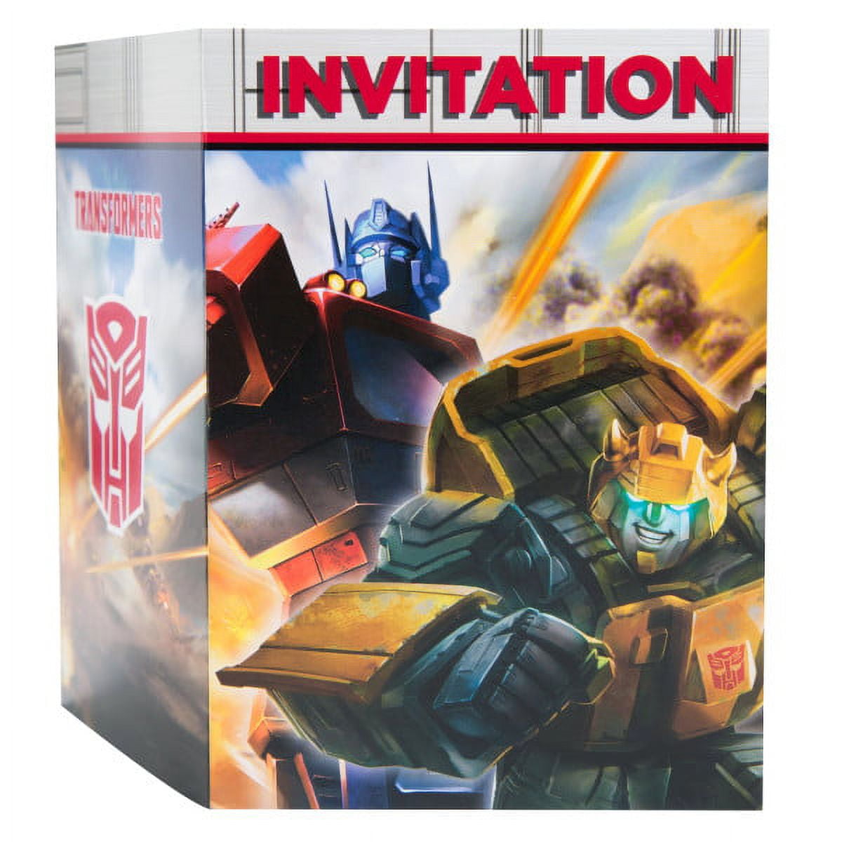 Unique - Brandclub - Unique Transformers Birthday Party Supplies Sets with  Party Invitations, Serves 16 (64 Pieces), image size:1200x1200