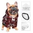 thumbnail image 3 of Gaeub Plaid Reindeer Snowflakes Dog Hoodie Sweatshirts Warm Dog Clothes for Small Dogs,Puppy and Cat Costume-Small, 3 of 7