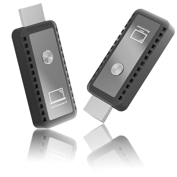 Aneken Wireless HDMI Transmitter and Receiver, Plug & Play Portable Wireless HDMI, 4K Wireless HDMI Support 2.4/5.8Ghz 100Ft, for Laptop/Pc/Tv Box/Camera/Projector (Black)