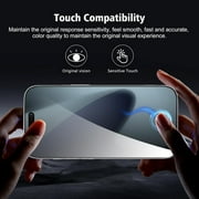2 Pack iPhone 17 Pro Privacy Screen Protector, 9H Anti Spy Dark Tempered Glass Screen Protector for iPhone 17 Pro, Easy Installation, Bubble Free