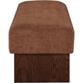 thumbnail image 4 of Meridian Furniture Alora Cognac Polyester Fabric Bench, 4 of 10