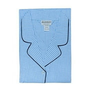 Bill Baileys Sleepwear Mens Broadcloth Woven Nightshirt Sleep Shirt (Mdium, Light Blue Plaid)