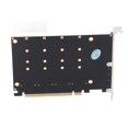 thumbnail image 3 of Adaptador M.2 NVME SSD A PCIe X16 Adaptador 4 Puerto Alta Velocidad 4x32 Gbps Tarjeta de Ataque Suave Con Indicador LED para las computadoras individuales, 3 of 7