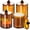 4 pack-brown-10&12oz, variant on 2 Pack Qtip Holder,Canister Apothecary Jar Set, Bathroom Jars with Lids Set for Cotton Swabs, Balls, Pads, Floss Picks,10oz-12oz Plastic Canisters Restroom Bedroom Vanity Organizer(Black)