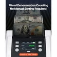 thumbnail image 2 of KFFKFF Money Counter Machine, 1200 Notes/Minute, Cash Counter with Value Count, UV/MG/IR/DD/DBL/HLF/CHN Counterfeit Detection, TFT Display, Money Counting Machine Mixed Denomination, 2 of 9
