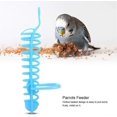 thumbnail image 3 of Parrots Feeder Basket Plastic Food Fruit Feeding Perch Stand Holder for Pet Bird Supplies Fruit Vegetable Millet Container(Blue), 3 of 4