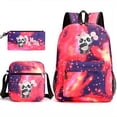 thumbnail image 5 of 3pcs/set Cute Panda Student Backpack Set - Reinforced Shoulder Strap, Large-capacity Computer Backpack, Crossbody Chest Bag & Pencil Case for Outdoor Sports Travel, 5 of 5