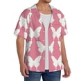 thumbnail image 2 of Gukieu Butterfly 2 Print Men's Short-sleeved Shirts, Button-down Pocket Shirts, T-shirts, Beach Vacation Travel Summer Clothing-3X-Large, 2 of 5