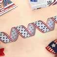 thumbnail image 2 of JoyMoreHome 4th of July Patriotic Ribbon Wired Edge Ribbon White Blue Red Decorative Crafts for Independence Day Memorial Day Gift Wrapping DIY Craft, 2 of 6