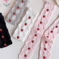 thumbnail image 5 of Baby Girls Long Tube Socks Spring Autumn Thin Kids Strawberry Printed Socks Over Knee Length Stockings, 5 of 8