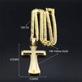 thumbnail image 2 of Fashion 14K Yellow Gold Cross Choker Necklace for Women/Men Golden Color Necklace Pendant Jewelry collar cruz, 2 of 6