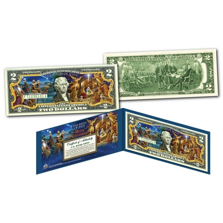 UPC: 0749002316145 | BIRTH OF JESUS Merry XMAS 3 Wise Men Nativity Genuine Legal Tender U.S. $2 Bill