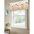 thumbnail image 6 of Flowers Curtain Valances for Windows, Vintage Orange Yellow Wildflower Garden Floral Kitchen Valance Window Treatment, Light Filtering Block Curtains for Bathroom/Bedroom/Living Room 42'' x 18'', 6 of 9